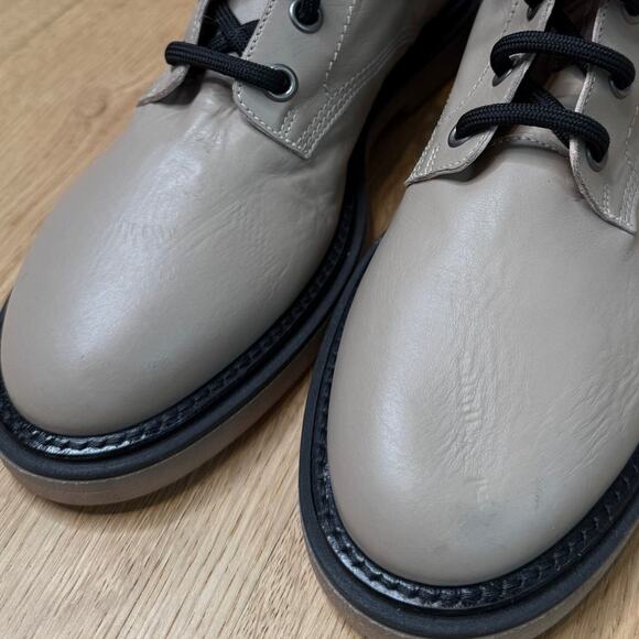 NEW AGL Attilio Giusti Leombruni Moreen Lace-Up Gray Leather Ankle Combat Boots - Picture 4 of 10